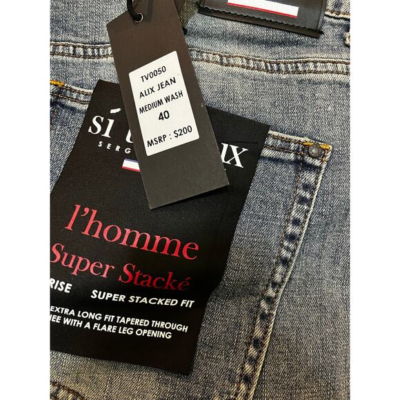 Si Tu Veux Alix Jean Medium Wash Size 40 New - Picture 4 of 5